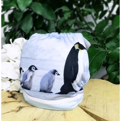 Maman pingouin et ses petits - modèle 2.0 - Collection Animaux Nature